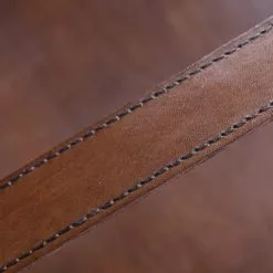 MOYCOR Fauteuils Fauteuil En Cuir Et Bois Marron -Chaise Soldes Magasin fauteuil en cuir et bois marron 4