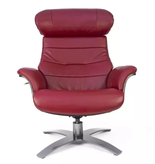 My New Design Fauteuils Fauteuil En Cuir Et Bois Noir - Cuir Rouge 2 My New Design Fauteuils Fauteuil En Cuir Et Bois Noir - Cuir Rouge – Image 2