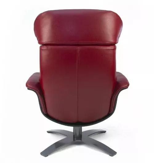 My New Design Fauteuils Fauteuil En Cuir Et Bois Noir - Cuir Rouge 6 My New Design Fauteuils Fauteuil En Cuir Et Bois Noir - Cuir Rouge – Image 6