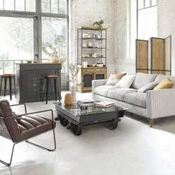 Maisons Du Monde Fauteuils Fauteuil En Cuir Marron -Chaise Soldes Magasin fauteuil en cuir marron 1000 11 30 155748 15