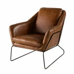 Maisons Du Monde Fauteuils Fauteuil En Cuir Marron