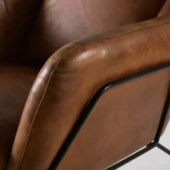 Maisons Du Monde Fauteuils Fauteuil En Cuir Marron -Chaise Soldes Magasin fauteuil en cuir marron 1000 6 1 175973 3