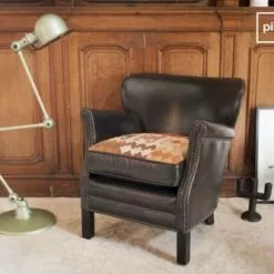 PIB Fauteuils Fauteuil En Cuir Marron -Chaise Soldes Magasin fauteuil en cuir marron 3