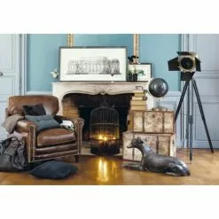 Maisons Du Monde Fauteuils Fauteuil En Cuir Marron Effet Vieilli -Chaise Soldes Magasin fauteuil en cuir marron effet vieilli 1000 1 25 116383 8