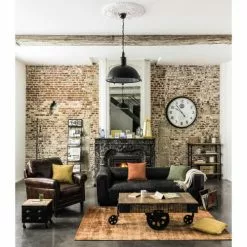 Maisons Du Monde Fauteuils Fauteuil En Cuir Marron Effet Vieilli -Chaise Soldes Magasin fauteuil en cuir marron effet vieilli 1000 1 25 116383 9