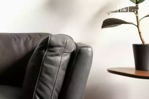 PIB Fauteuils Fauteuil En Cuir Pleine Fleur Gris 4 PIB Fauteuils Fauteuil En Cuir Pleine Fleur Gris – Image 4