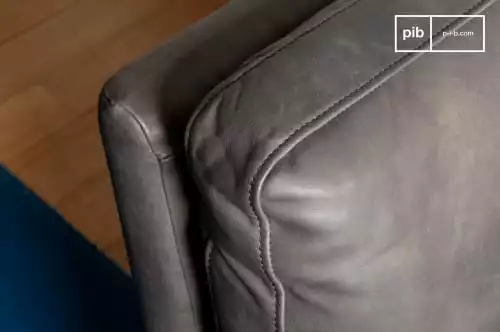 PIB Fauteuils Fauteuil En Cuir Pleine Fleur Gris 5 PIB Fauteuils Fauteuil En Cuir Pleine Fleur Gris – Image 5