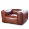 PIB Fauteuils Fauteuil En Cuir Rouge