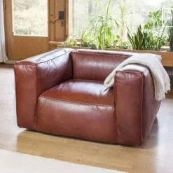 PIB Fauteuils Fauteuil En Cuir Rouge -Chaise Soldes Magasin fauteuil en cuir rouge 2