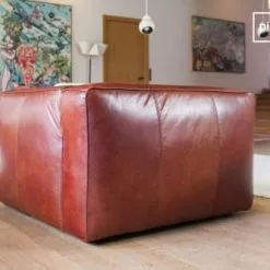 PIB Fauteuils Fauteuil En Cuir Rouge -Chaise Soldes Magasin fauteuil en cuir rouge 3