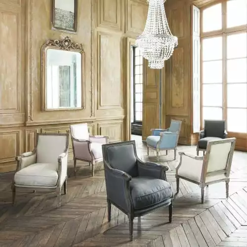 Maisons Du Monde Fauteuils Fauteuil En Lin 2 Maisons Du Monde Fauteuils Fauteuil En Lin – Image 2