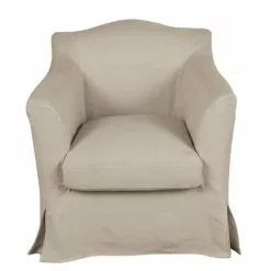 Maisons Du Monde Fauteuils Fauteuil En Lin Froissé Beige