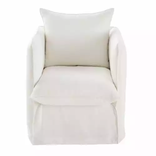 Maisons Du Monde Fauteuils Fauteuil En Lin Froissé Blanc 1 Maisons Du Monde Fauteuils Fauteuil En Lin Froissé Blanc