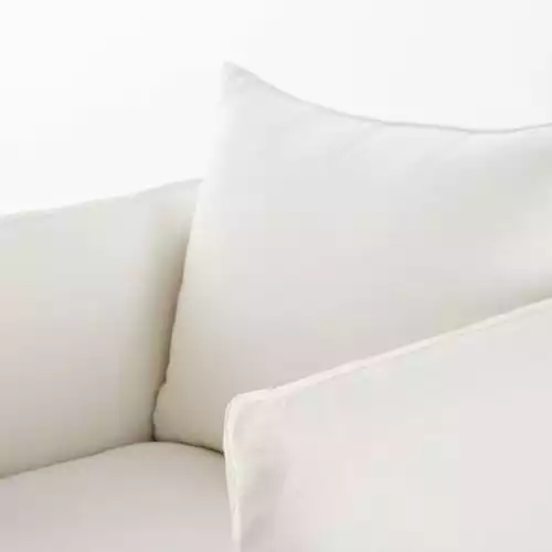 Maisons Du Monde Fauteuils Fauteuil En Lin Froissé Blanc 4 Maisons Du Monde Fauteuils Fauteuil En Lin Froissé Blanc – Image 4