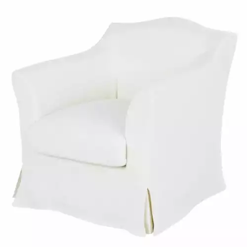 Maisons Du Monde Fauteuils Fauteuil En Lin Froissé Blanc 2 Maisons Du Monde Fauteuils Fauteuil En Lin Froissé Blanc – Image 2