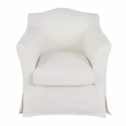 Maisons Du Monde Fauteuils Fauteuil En Lin Froissé Blanc