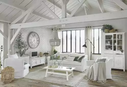 Maisons Du Monde Fauteuils Fauteuil En Lin Froissé Blanc 4 Maisons Du Monde Fauteuils Fauteuil En Lin Froissé Blanc – Image 4