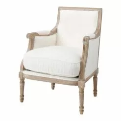 Maisons Du Monde Fauteuils Fauteuil En Lin Ivoire