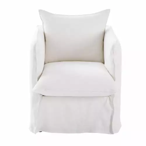 Maisons Du Monde Fauteuils Fauteuil En Lin Supérieur Blanc 1 Maisons Du Monde Fauteuils Fauteuil En Lin Supérieur Blanc