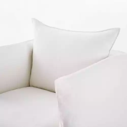 Maisons Du Monde Fauteuils Fauteuil En Lin Supérieur Blanc 3 Maisons Du Monde Fauteuils Fauteuil En Lin Supérieur Blanc – Image 3
