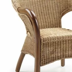 MOYCOR Fauteuils Fauteuil En Rotin Et Bois Marron -Chaise Soldes Magasin fauteuil en rotin et bois marron 2