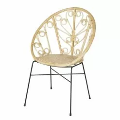 Maisons Du Monde Fauteuils Fauteuil En Rotin Et Métal Noir