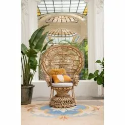 Kok Maison Fauteuils Fauteuil En Rotin Marron Clair -Chaise Soldes Magasin fauteuil en rotin marron clair 2