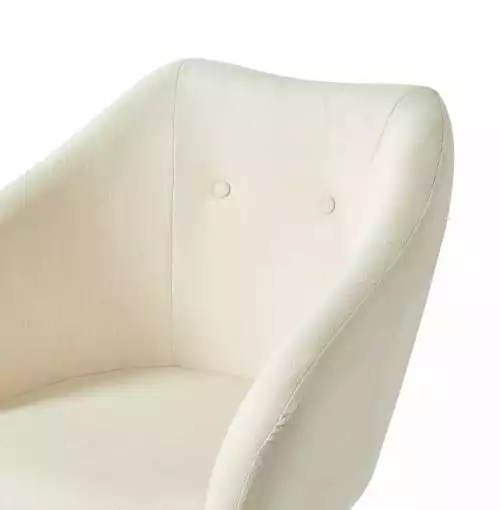 Baita Fauteuils Fauteuil En Tissu 1 Place Blanc Crème 4 Baita Fauteuils Fauteuil En Tissu 1 Place Blanc Crème – Image 4