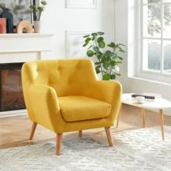 Baita Fauteuils Fauteuil En Tissu 1 Place Jaune 9 Baita Fauteuils Fauteuil En Tissu 1 Place Jaune -Chaise Soldes Magasin fauteuil en tissu 1 place jaune 3