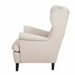 Beliani Fauteuils Fauteuil En Tissu Beige Clair -Chaise Soldes Magasin fauteuil en tissu beige clair 3