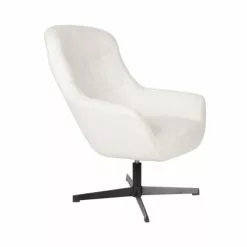 Drawer Fauteuils Fauteuil En Tissu Bouclette Ecru -Chaise Soldes Magasin fauteuil en tissu bouclette ecru 2