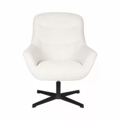 Drawer Fauteuils Fauteuil En Tissu Bouclette Ecru