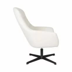 Drawer Fauteuils Fauteuil En Tissu Bouclette Ecru -Chaise Soldes Magasin fauteuil en tissu bouclette ecru 3