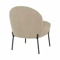 House Nordic Fauteuils Fauteuil En Tissu Bouclette Et Métal Sable -Chaise Soldes Magasin fauteuil en tissu bouclette et metal sable 4