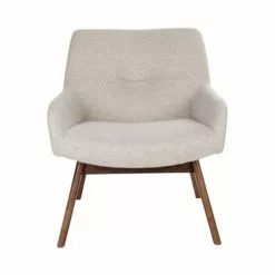 House Nordic Fauteuils Fauteuil En Tissu Et Pieds En Bois Naturel Ecru -Chaise Soldes Magasin fauteuil en tissu et pieds en bois naturel ecru 2