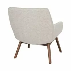 House Nordic Fauteuils Fauteuil En Tissu Et Pieds En Bois Naturel Ecru -Chaise Soldes Magasin fauteuil en tissu et pieds en bois naturel ecru 4