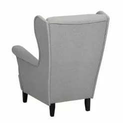 Beliani Fauteuils Fauteuil En Tissu Gris -Chaise Soldes Magasin fauteuil en tissu gris 10