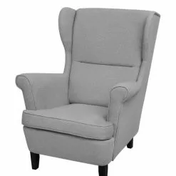 Beliani Fauteuils Fauteuil En Tissu Gris -Chaise Soldes Magasin fauteuil en tissu gris 11