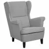 Beliani Fauteuils Fauteuil En Tissu Gris