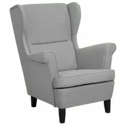 Beliani Fauteuils Fauteuil En Tissu Gris