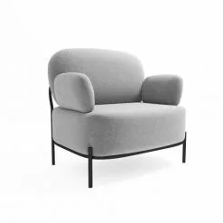 Potiron Paris Fauteuils Fauteuil En Tissu Gris Foncé -Chaise Soldes Magasin fauteuil en tissu gris fonce 3