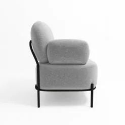 Potiron Paris Fauteuils Fauteuil En Tissu Gris Foncé -Chaise Soldes Magasin fauteuil en tissu gris fonce 4