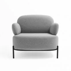 Potiron Paris Fauteuils Fauteuil En Tissu Gris Foncé -Chaise Soldes Magasin fauteuil en tissu gris fonce 5