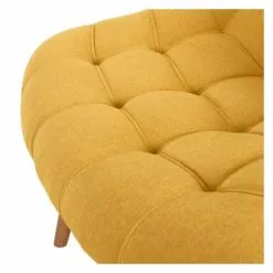 Rendez Vous Déco Fauteuils Fauteuil En Tissu Jaune -Chaise Soldes Magasin fauteuil en tissu jaune 10