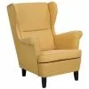 Beliani Fauteuils Fauteuil En Tissu Jaune