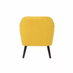 Beliani Fauteuils Fauteuil En Tissu Jaune -Chaise Soldes Magasin fauteuil en tissu jaune 5