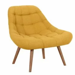 Rendez Vous Déco Fauteuils Fauteuil En Tissu Jaune -Chaise Soldes Magasin fauteuil en tissu jaune 8