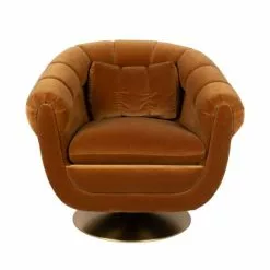 Dutchbone Fauteuils Fauteuil En Tissu Marron -Chaise Soldes Magasin fauteuil en tissu marron 4