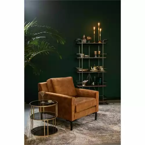 Dutchbone Fauteuils Fauteuil En Tissu Marron 2 Dutchbone Fauteuils Fauteuil En Tissu Marron – Image 2