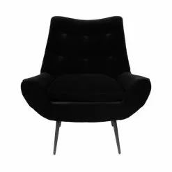 Dutchbone Fauteuils Fauteuil En Tissu Noir -Chaise Soldes Magasin fauteuil en tissu noir 2